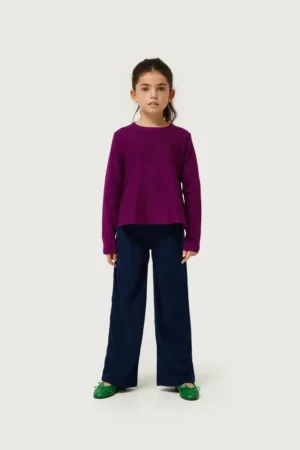 Jersey de niña evasé morado-MINI Outlet