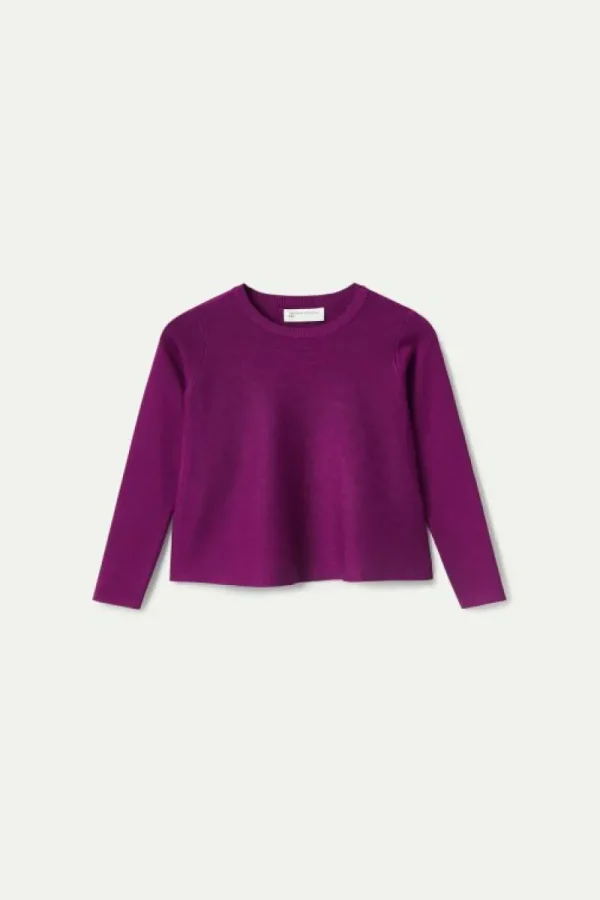 Jersey de niña evasé morado-MINI Outlet