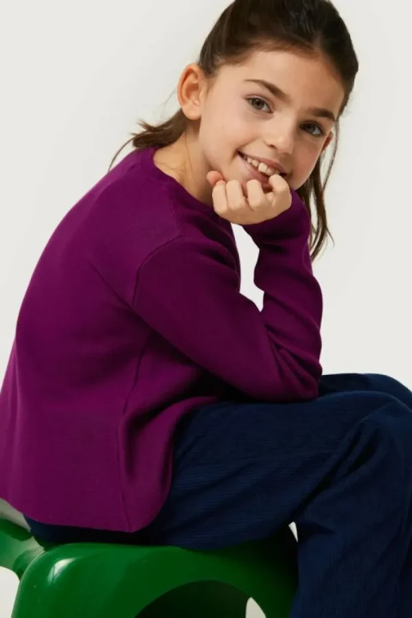 Jersey de niña evasé morado-MINI Outlet