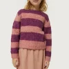 Jersey de niña rayas moradas-MINI Best