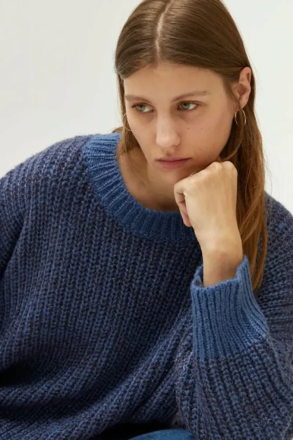 Jersey detalle bajo azul-COMPAÑIAFANTASTICA Hot