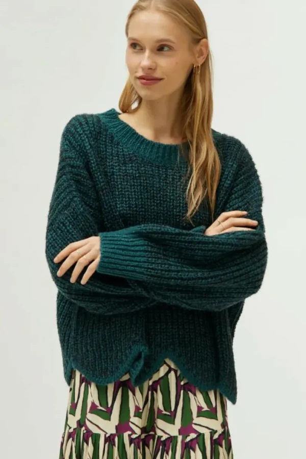 Jersey detalle bajo verde-COMPAÑIAFANTASTICA Online