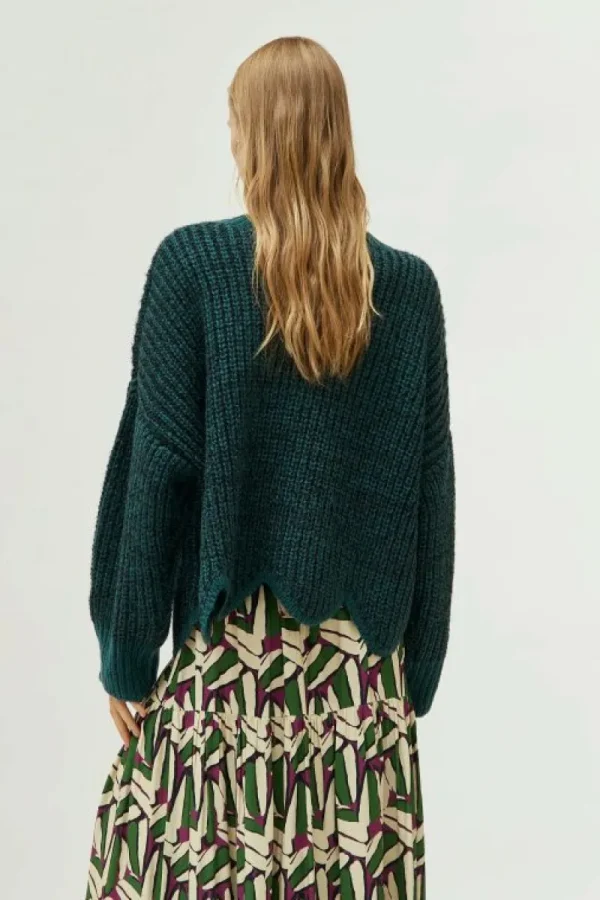 Jersey detalle bajo verde-COMPAÑIAFANTASTICA Online