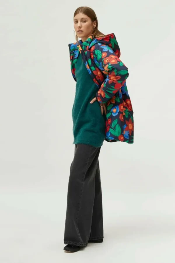 Jersey largo cuello pico verde-COMPAÑIAFANTASTICA Hot