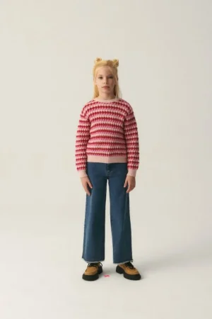 Jersey unisex de punto con estructura rosa-MINI Clearance