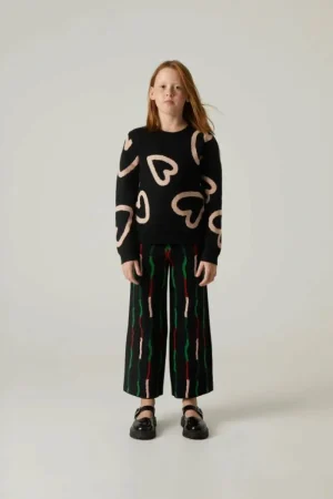 Jersey unisex de punto con estampado de corazones-MINI Best Sale