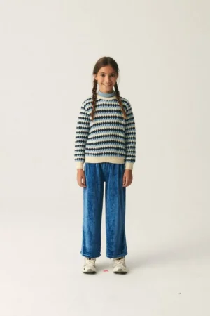 Jersey unisex de punto con estructura azul-MINI Discount