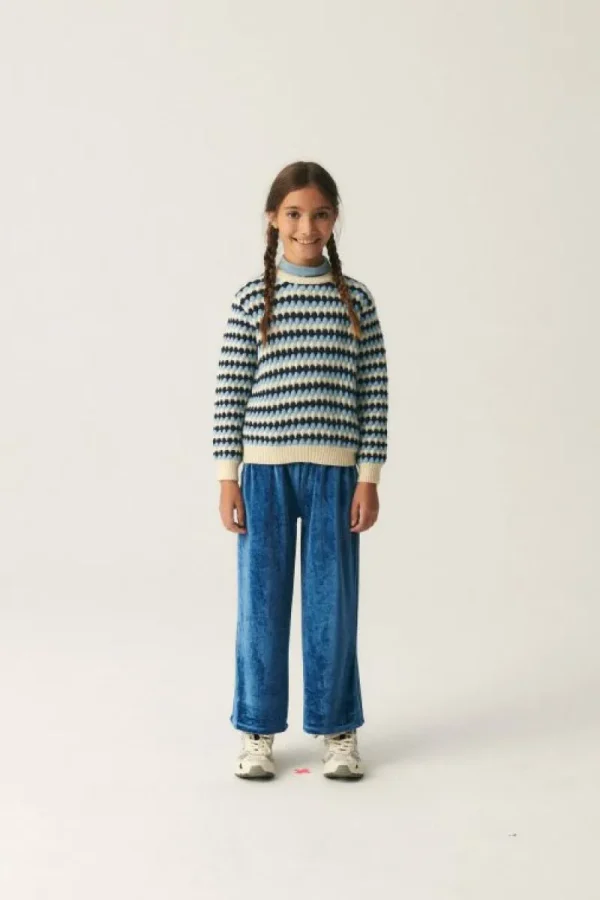 Jersey unisex de punto con estructura azul-MINI Discount