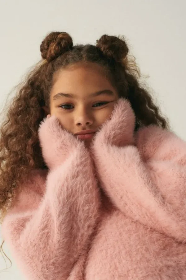 Jersey unisex de punto efecto pelo rosa-MINI Shop