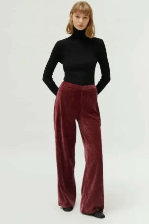 Pantalón de chenilla marrón-COMPAÑIAFANTASTICA Fashion