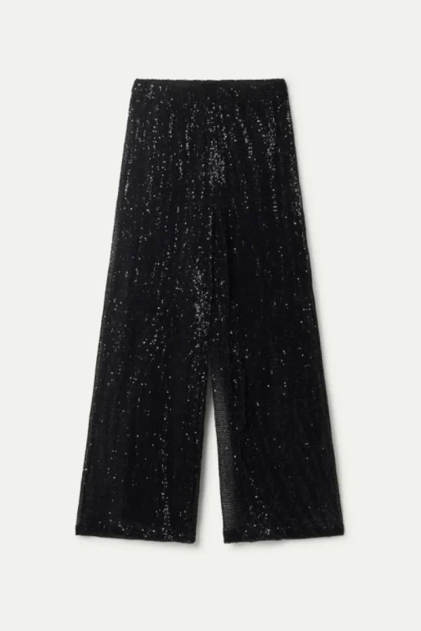 Pantalón de lentejuelas negro-COMPAÑIAFANTASTICA Flash Sale