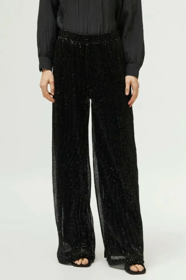 Pantalón de lentejuelas negro-COMPAÑIAFANTASTICA Flash Sale
