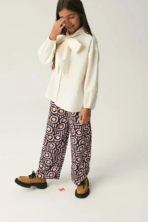 Pantalón de niña con estampado retro-MINI Discount