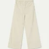 Pantalón de niña de pana blanco-MINI Fashion