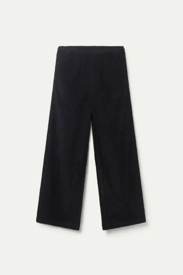 Pantalón de niña de pana negro-MINI Shop