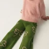 Pantalón de niña de punto con estampado floral-MINI Sale