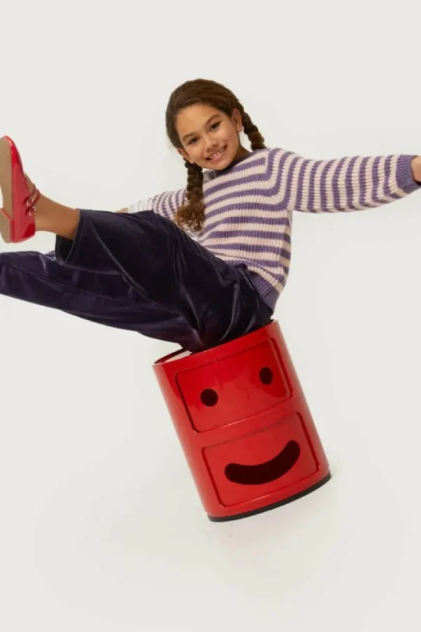 Pantalón de niña de terciopelo morado-MINI Shop