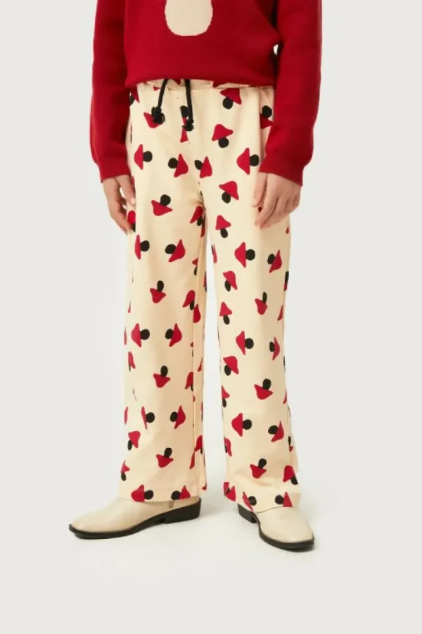 Pantalón de niña estampado de setas beige-MINI New