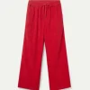 Pantalón de pana cintura elástica rojo-COMPAÑIAFANTASTICA Store