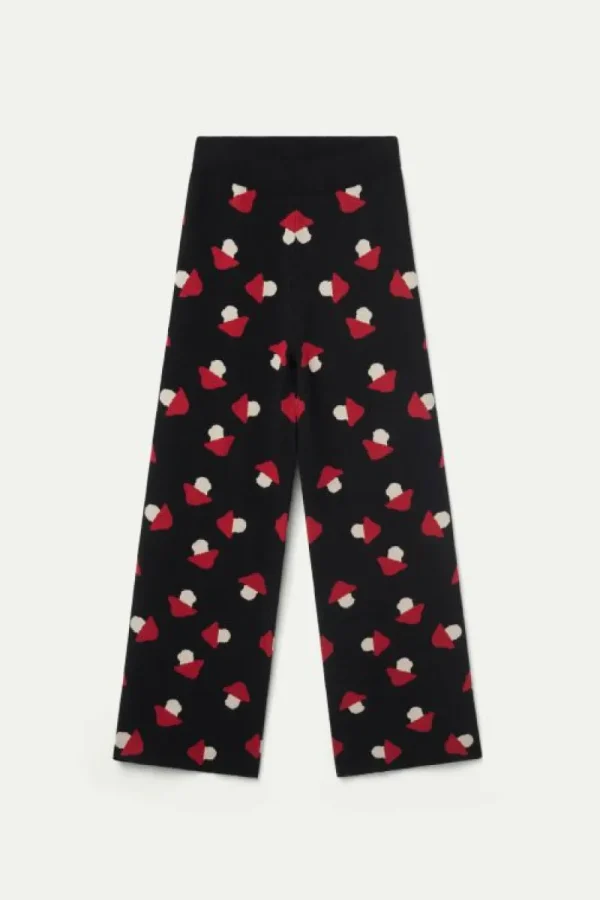 pantaln_de_punto_jacquard_1-1.webp Pantalón de punto jacquard estampado de setas negro-COMPAÑIAFANTASTICA Outlet
