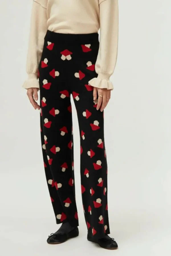 pantaln_de_punto_jacquard_2-1.webp Pantalón de punto jacquard estampado de setas negro-COMPAÑIAFANTASTICA Outlet