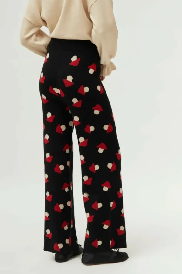 pantaln_de_punto_jacquard_3-1.webp Pantalón de punto jacquard estampado de setas negro-COMPAÑIAFANTASTICA Outlet