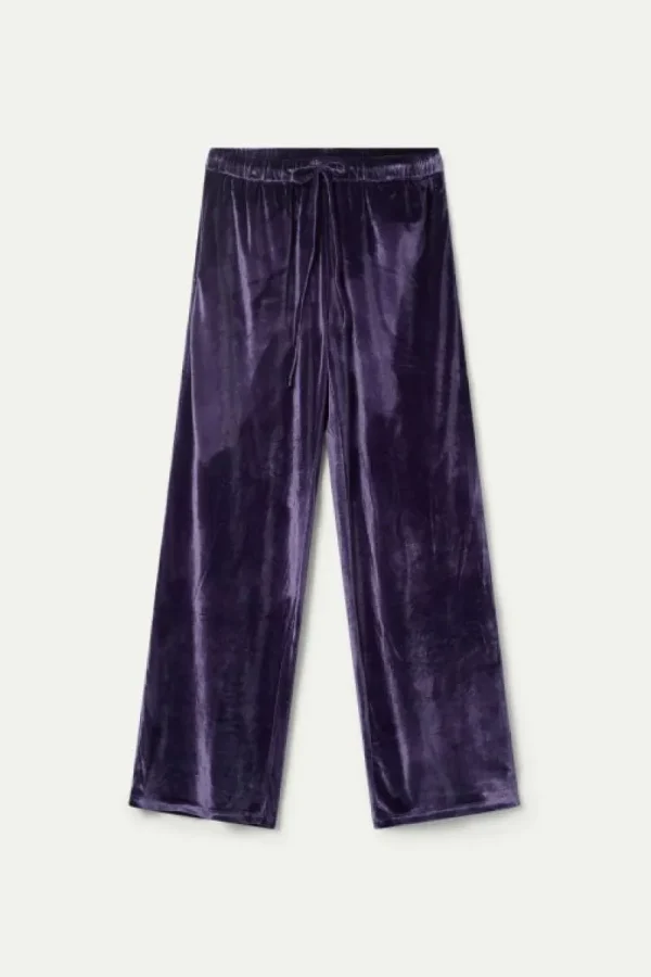 Pantalón de terciopelo morado-COMPAÑIAFANTASTICA Discount