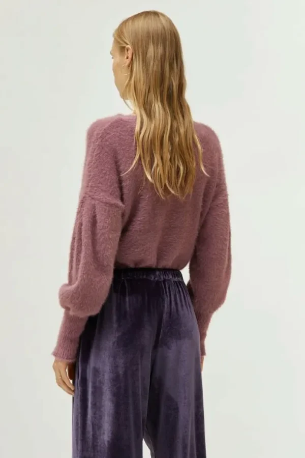 Pantalón de terciopelo morado-COMPAÑIAFANTASTICA Discount