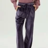 Pantalón de terciopelo morado-COMPAÑIAFANTASTICA Discount
