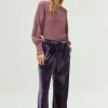 Pantalón de terciopelo morado-COMPAÑIAFANTASTICA Discount