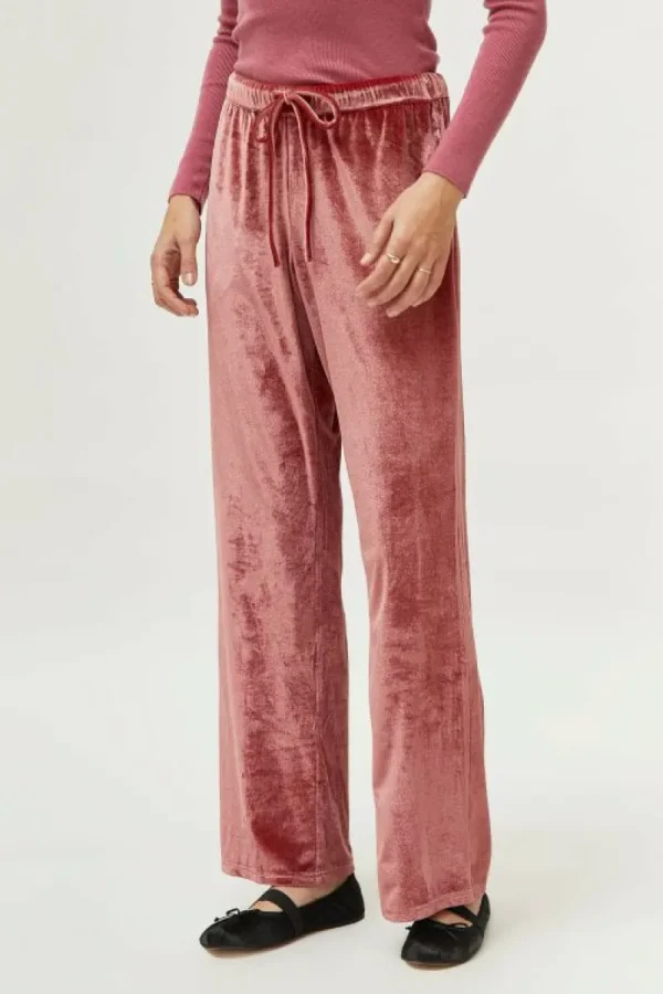 Pantalón de terciopelo rosa-COMPAÑIAFANTASTICA Cheap