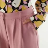Pantalón de vestir con pinzas rosa-COMPAÑIAFANTASTICA Fashion
