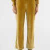 Pantalón largo elástico de terciopelo amarillo-COMPAÑIAFANTASTICA Cheap