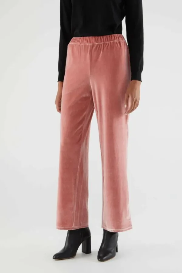Pantalón largo elástico de terciopelo rosa-COMPAÑIAFANTASTICA Best