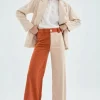 pantaln_largo_en_pana_de__4.webp Pantalón largo en pana de tiro alto bicolor beige-COMPAÑIAFANTASTICA Flash Sale
