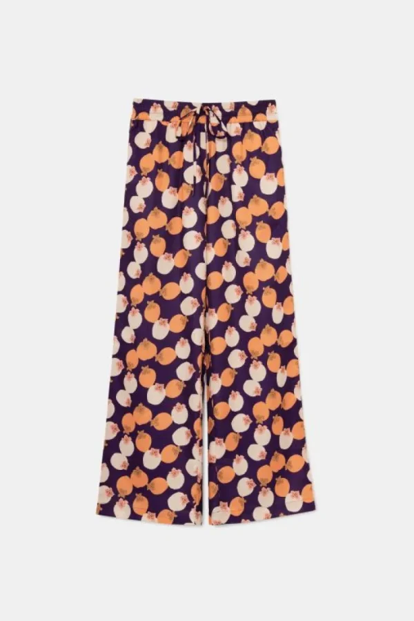 Pantalón largo recto con estampado de caquis-COMPAÑIAFANTASTICA Hot