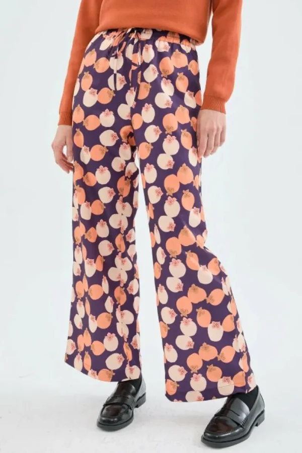 Pantalón largo recto con estampado de caquis-COMPAÑIAFANTASTICA Hot