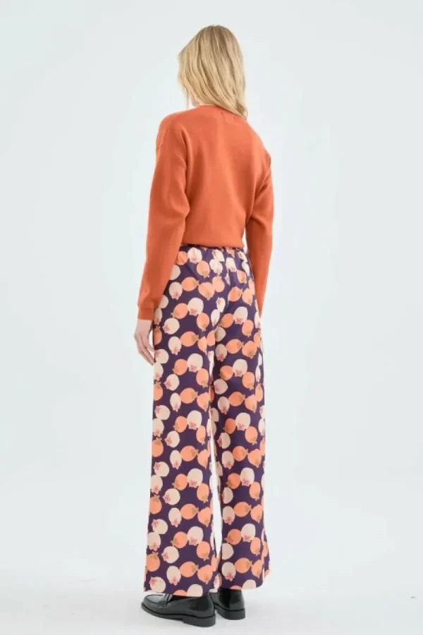 Pantalón largo recto con estampado de caquis-COMPAÑIAFANTASTICA Hot