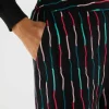 Pantalón largo recto de traje con estampado de rayas negro-COMPAÑIAFANTASTICA Online