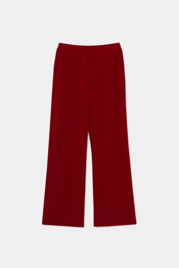 Pantalón largo recto fluido rojo-COMPAÑIAFANTASTICA Sale