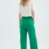 Pantalón largo recto fluido verde-COMPAÑIAFANTASTICA Flash Sale