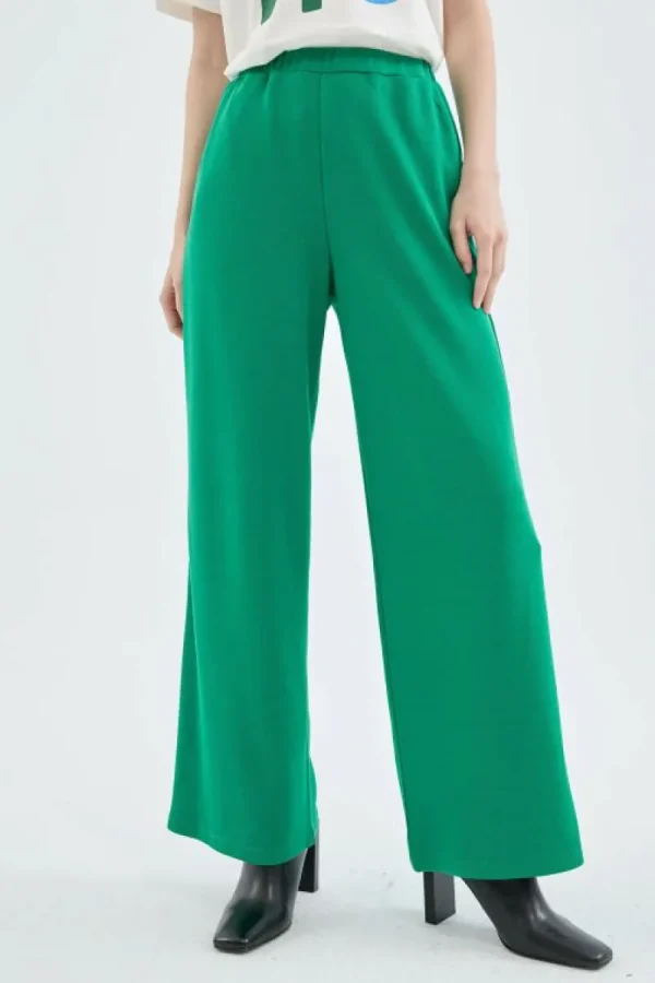 Pantalón largo recto fluido verde-COMPAÑIAFANTASTICA Flash Sale