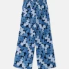 Pantalón largo unisex con estampado abstracto azul-MINI Fashion