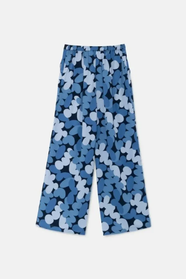 Pantalón largo unisex con estampado abstracto azul-MINI Fashion