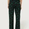 Pantalón recto con estampado de corazones verdes-COMPAÑIAFANTASTICA Clearance