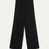 Pantalón recto de punto negro-COMPAÑIAFANTASTICA Cheap
