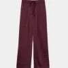 Pantalón satinado con cintura elástica morado-COMPAÑIAFANTASTICA Store