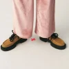 Pantalón unisex en terciopelo rosa-MINI Shop