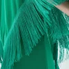 Poncho con flecos verde-COMPAÑIAFANTASTICA Hot