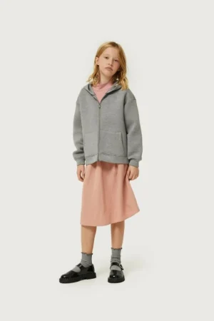 Sudadera de niña con capucha gris-MINI Sale